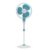 Havells Gatik Neo 400Mm Oscillating Pedestal Fan | Upto 2 Hours Timer, Auto Off, Elegant Look, 4 Speed Control | High Air Delivery | Aesthetic Design, Telescopic Arrangement | (Pack Of 1, White Blue)