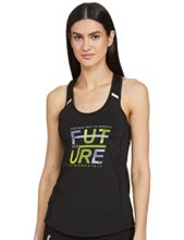 Van Heusen Women Proactive Elite Mesh Panel Racerback Tank Top – Super Stretch, Round Neck_88203_Black_L