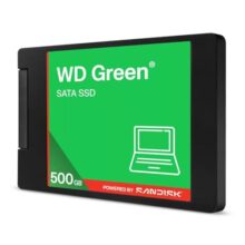 Western Digital WD Green SATA 500GB, Up to 545MB/s, 2.5 Inch/7 mm, 3Y Warranty, Internal Solid State Drive (SSD) (WDS500G5G0A-00CPT0)