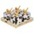 Amazon Brand – Solimo Airtight Dry Fruit Container Set With Serving Tray & Lid | Plastic Dry Food Storage Box I Gifting Set I Multi-Purpose Box I Serving Set 500 ML, Set of 4, White & Black