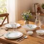 La Opala Novo Opalware Dinner Set, 10 Pcs for Family of 2, Blue Florets