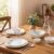 La Opala Novo Opalware Dinner Set, 10 Pcs for Family of 2, Blue Florets