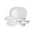 Larah By Borosil Classic Opalware Dinner Set, 10 -Piece, White