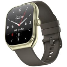 Noise Icon Arc 2.01″ Immersive Curved Display Smartwatch, 10-Day Battery, 1ATM Water Resistant, Functional Crown, 100+ Sports Modes, Health Suite™, Voice Assistant, Built-in Games (Nickel Brown)