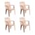Cello Prominent Set Of 4 Chairs (Beige) | Strong And Durable | Easy To Clean | Chair For Living Room, Bed Room, Kitchen, Office Room, Outdoor | 3 Years Warranty