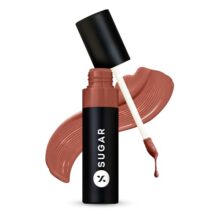 SUGAR Cosmetics Partner In Shine Transferproof Glossy Lipstick | Lasts upto 24hrs | Transferproof & Smudgeproof – 3ml – 01 Cinnamon Champagne