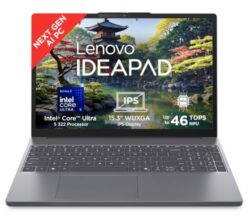 Lenovo IdeaPad Slim 3 Intel Core Ultra 5 322 Next-Gen AI PC (16GB RAM/512GB SSD/15.3″ (38.8cm)/WUXGA IPS/Copilot+ PC/Windows 11/MSO 365 Basic+Office 2024/Backlit Keyboard/Grey/1.6Kg), 83UR009QIN