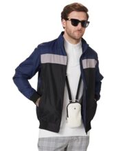 Amazon Brand – Symbol Polyester Men’s Color Block Full Sleeves Regular Fit Casual Jacket (Aw20-Lw-Sy-25_Blaze Blue+L.Grey_M)