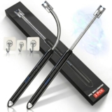 Mixosaelectric Rechargeable Gas Lighter For Bbq, Lighter For Gas Stove, Candles, Pooja, C-Type Usb, Multi Purpose – 360° Flexible & Windproof, Black (Pack Of 1)