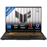 ASUS TUF F16, 14th Gen,Intel Core i7 14650HX,RTX 5060-8GB,16GB,1TB,FHD+,16″,165Hz,90WHrs,Windows 11,M365 Basic (1Year)*,Office 2024,Jaeger Gray,2.2 Kg, FX608JMR-RV049WS, Gaming Laptop