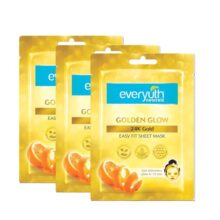 Everyuth Naturals Golden Glow 24K Gold Sheet Mask Pack Of 3
