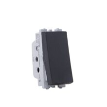 Wipro Northwest Nowa 6A One Way Switch, Matt Black (pack of 10)
