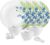 Cello Pack Of 22 Opalware Dazzle Series Blue Primrose Crockery Set |Dishwasher Safe|Light-Weight Dinner Set(Green, Blue, Microwave Safe)