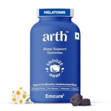 Arth Melatonin Gummies 5mg | Sleeping Aid with L-Theanine, Chamomile and Passion Flower | Supports Deep Sleep & Relaxation | Safe, Non-Addictive Sleep Aid with No Added Sugar | Pack of 15 gummies