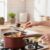 The Better Home 2.5mm Triply Saucepan (1.4L-16cm) with Glass Lid | Tryply Aluminium Kadai with Heavy Bottom | Gas & Induction Kadhai for Deep Frying (Red Saucepan)