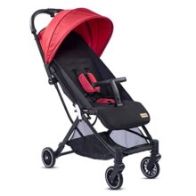 LuvLap Urbane Baby Stroller/Pram for Baby with 5 Point Safety Harness, Easy Fold, Air TravelFriendly Compact Design, Multi-Level seat Recline, Lightweight Stroller, 6 Months to 3 Years(Red &Black)