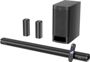 ZEBRONICS Juke Bar 9525,Dolby Audio,Subwoofer & Satellites,BTv5.3,HDMI ARC,OPTICAL,USB,AUX 525 W Bluetooth Soundbar(Black, 5.1 Channel)
