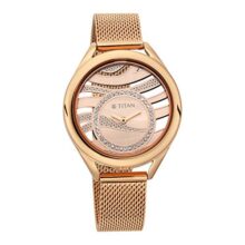 Titan Animalia Quartz Analog Stainless Steel Strap Watch for Women-NS95130WM01