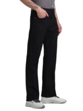 JACK & JONES Men’s Straight Fit Bootcut High Rise Stretchable Jeans (12271264-Black Denim)