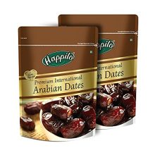 Happilo Premium International Arabian Dates 500G (Pack Of 2), Dry Fruit For Weight Management, Soft Chewy Texture & Sweet Caramel Taste