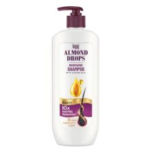 Bajaj Almond Drops Nourishing Shampoo with Almond Milk, Vitamin E & Biotin | For Soft, Shiny Hair | 10X Hairfall Reduction | Paraben Free- 340ML