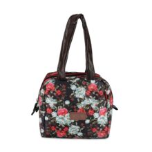 Milton Floral Lunch Bag I Design Tiffin Bag For Office For Men, Women I Eco Friendly, Spacious, Durable I 2.5 L I Black