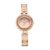 Fastrack Vyb Quartz Analog Light Pink Dial Rose Gold Alloy Strap Watch for Women-FV60053WM02W