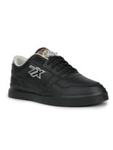 Liberty Leap7X Nicolas-1E Lacing Casual Sneakers For Men With Eva Sole|Pvc Upper|Memory Foam Insole|Stylish & Comfortable|Breathable, Lightweight & Flexibility|Shock Absorption (Black – 44 Eu)