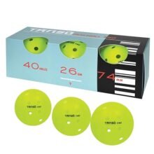 Tanso T40 Pickleball Balls For Outdoor Tournament Play (Pack Of 3 Pickleballs, 40 Precise Holes, Active Bounce, Durable With Less Abrasion, Light Green Colour Pickleball Balls)