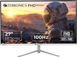ZEBRONICS ZEB-A27FHD 68.58 cm (27 inch) Full HD LED Backlit VA Panel Monitor (A27FHD LED, 250 nits (MAX), Dual Input, Wall Mountable, Built-in Speakers)(Response Time: 5 ms, 100 Hz Refresh Rate)