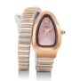 French Connection Eternelle Curve | Pink Dial with Rose Gold Case | Flexible Wrap Bracelet Strap | Crystal Accent Design | Roman Numerals Analog Watch for Women – FCN0142RTM
