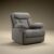 Green Soul Cloud | Single Seater Manual Recliner Sofa | Ultra Soft Suede Fabric | Recline & Relax (R1) | Oversized Leg Rest & Cushioned Lumbar (Grey)