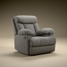 Green Soul Cloud | Single Seater Manual Recliner Sofa | Ultra Soft Suede Fabric | Recline & Relax (R1) | Oversized Leg Rest & Cushioned Lumbar (Grey)