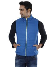 Flying Machine Men’s Polyster Jacket (FMJK0410_Cobalt_XL)