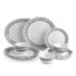 Larah by Borosil Crescent Fluted Series Opalware Dinner Set | 13 Pieces for Family of 4 | Microwave & Dishwasher Safe | Bone-Ash Free | Crockery Set for Dining & Gifting | Plates & Bowls | White
