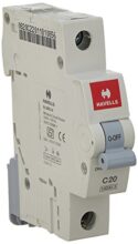 Havells DHMGCSPF020 PVC Plastic 20A MCB SP C Curve (White)