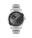 Hugo Boss Stainless Steel Circuit Analog Black Dial Men Watch-1513730, Silver Band