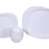 Diva By La Opala, Pearl Collection, Opal Glass Dinner Set 28 Pcs, Indigo Bliss, White