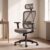 DROGO Ergonaut Ergonomic Office Chair for Work from Home | Computer Chair with 2D Headrest, Armrests & Adjustable Lumbar Support | Breathable Mesh with 120° Recline, 1-Year Warranty (Grey & Grey)
