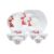 Larah By Borosil Ruby Opalware Dinner Set, 27 Pcs, White