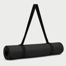 VFK by Yogarise Yoga & Exercise Mat, Anti-Slip Fitness Mat with Carry Strap for Home, Gym, Meditation, Pilates, Stretching & Floor Exercises, Lightweight Mat for Men, Women & Kids (Jet Black, 4mm)