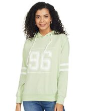 pluss Women’s Fleece Round Neck Sweatshirt (LSWFS8488-LIMEGROW_Green_S)