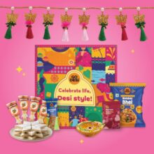 GO DESi Fun Diwali Gift Box | Toran | Mud Diya | Kaju Katli | DESi POPz | Meetha Paan | Coconut Burfi | Bombay Bhel | Diwali Gifts for Family and Friends | Diwali Gift Hampers |