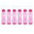 PEARLPET Trinity BPA-Free Plastic Water Bottle Set |Lightweight, Leak-Proof & Freezer Safe – Pack of 6 (1000ml Each), Pink