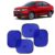 KINGSWAY Car Window Curtain Sticky Sun Shades Compatible with Honda Amaze, (Year 2023 Onwards), Universal Fit Sunshades for Side Window, Rear Window, Blue Color, 4 Pieces