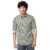 Spykar Men Rifle Green Cotton Regular Slim Fit Full Sleeve Causal Printed Shirt