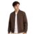 Nobero Men Solid Fleece Bomber Jacket(1M-TWJK-R0011-CF2_Chocolate Fondant_S)