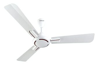 Havells 1200mm Ambrose Energy Saving High Speed Ceiling Fan|Premium Finish, Deco.Fan, Elegant Looks, High Air Delivery, Powerful Motor|2 Yr Warranty by Brand | (Pack of 1, Pearl White Wood)
