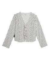 Marks & Spencer Printed Tie Front Ruffle Blouse