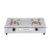 Surya Flame Majestic 2 Burner Stainless Steel Gas Stove | Manual Ignition | High-Efficiency Tri-Pin Brass Burners | Heavy-Duty Pan Support | Anti-Skid Legs | ISI Certified & 2 Years Warranty